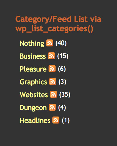 Category Links via wp_list_categories()