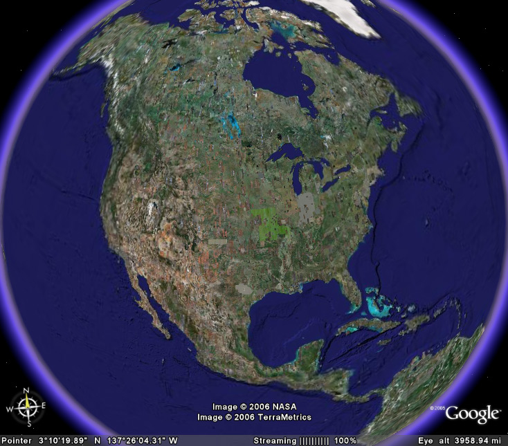 google earth map of world