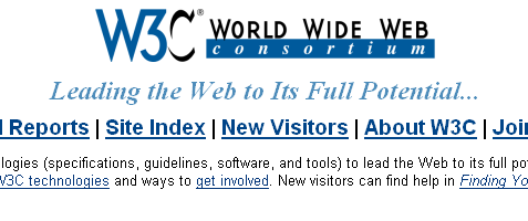 [ Screenshot: W3C.org Home Page ]