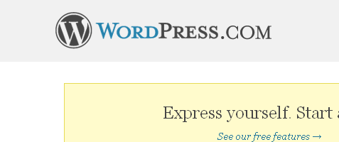 [ Screenshot: WordPress.com Home Page ]