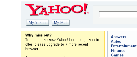 [ Screenshot: Yahoo! Home Page ]