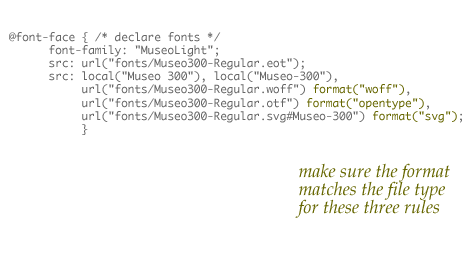 [ Ensure the format matches the file type for the last three 'url' declarations ]