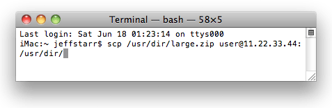[ SSH scp via Terminal ]
