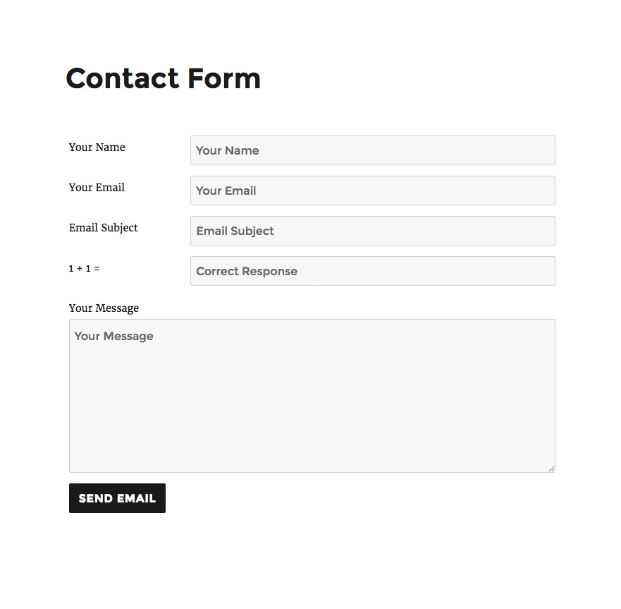 [ WordPress Plugin: Simple Basic Contact Form ]
