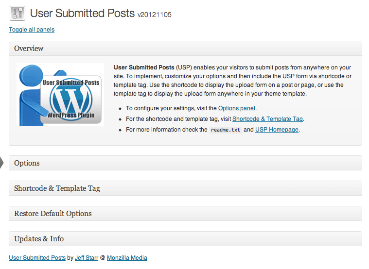 WordPress Plugin: User Submitted Posts